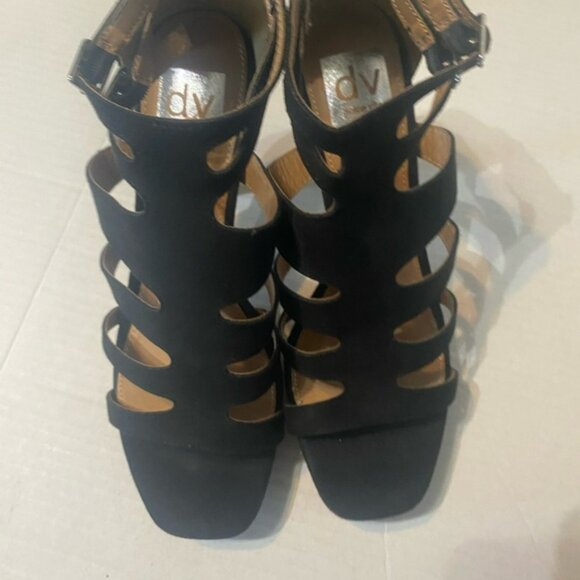 Women’s Dolce Vita Leanne black strappy  platform heels size 8 - Picture 4 of 5